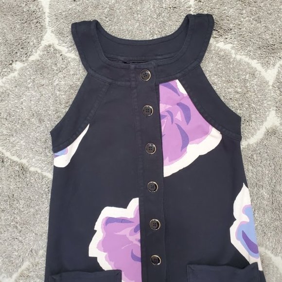 SOLD Marc by Marc Jacobs Black Floral Knit Mini Dress - Picture 4 of 8